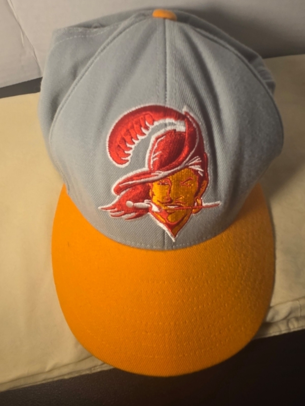 Tampabay Buceners Sz 7 1/8 Grey/Orange Mitchell & Ness Baseball Cap